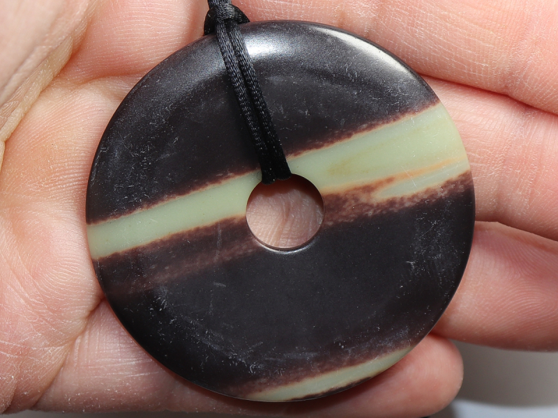 black banded jasper with cord