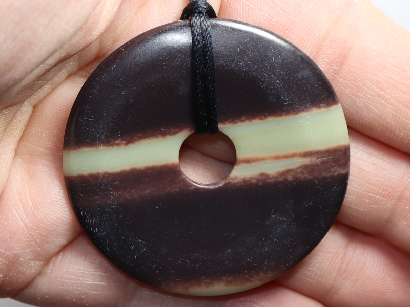 black banded jasper with cord