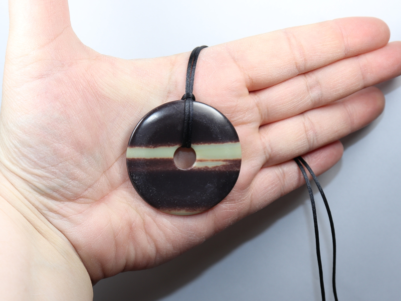 black banded jasper with cord
