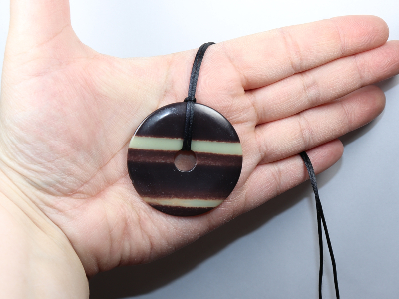 black banded jasper with cord