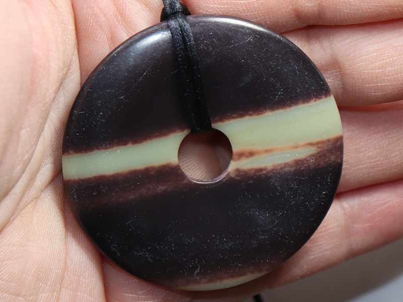 black banded jasper with cord