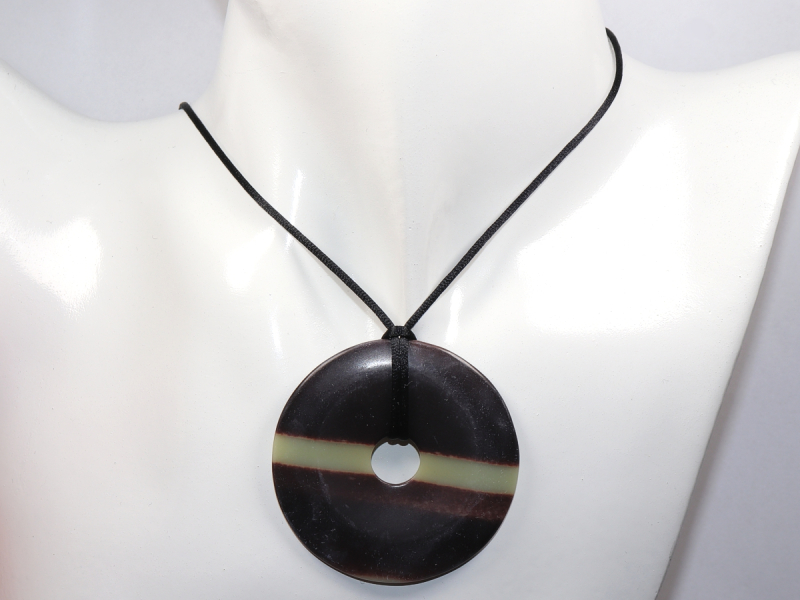 black banded jasper with cord