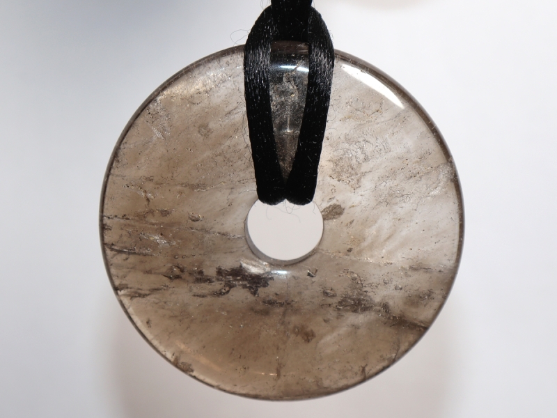 smoky quartz with cord