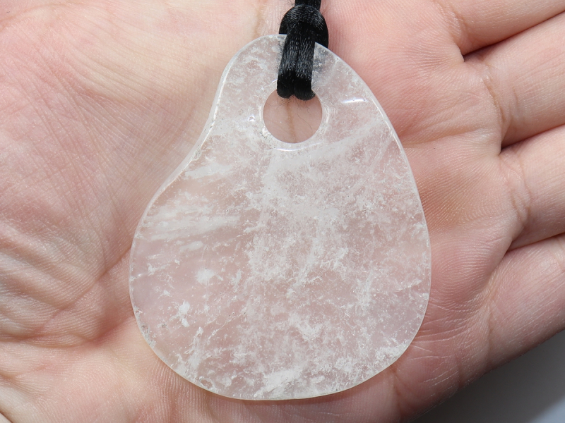 rock crystal with nylon cord