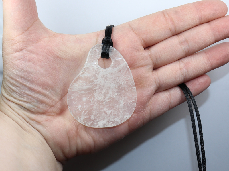 rock crystal with nylon cord