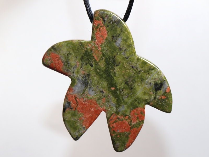 unakite with cord or silver 925