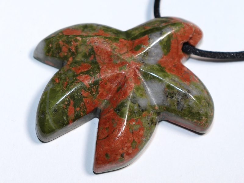 unakite with cord or silver 925