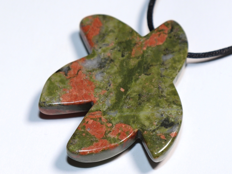 unakite with cord or silver 925