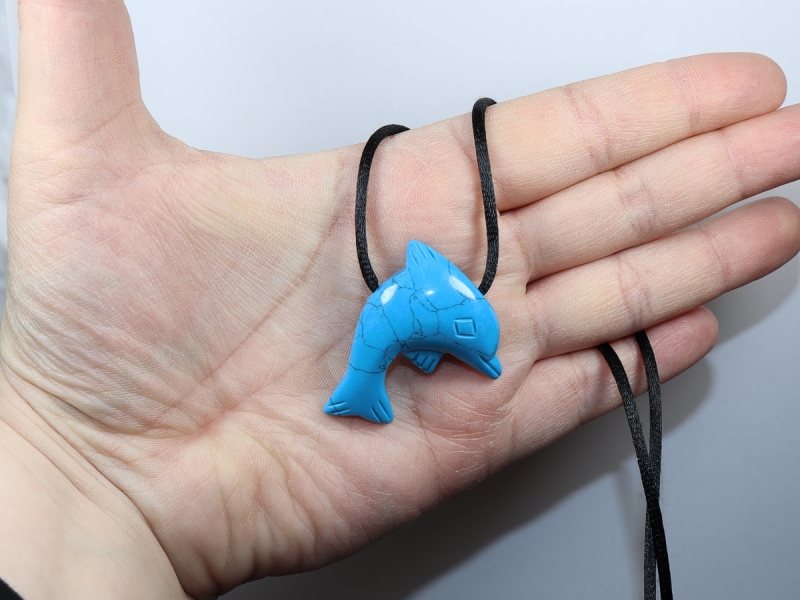 turquoise (rec.) with cord or silver 925