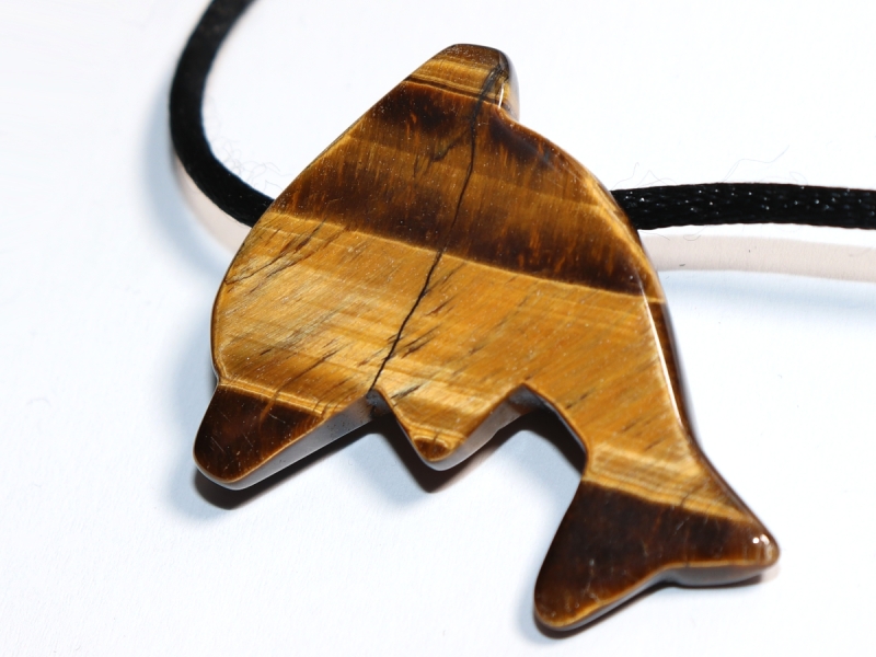 tiger's eye with cord or silver 925