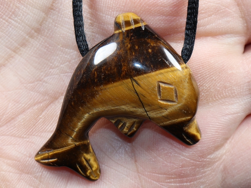 tiger's eye with cord or silver 925
