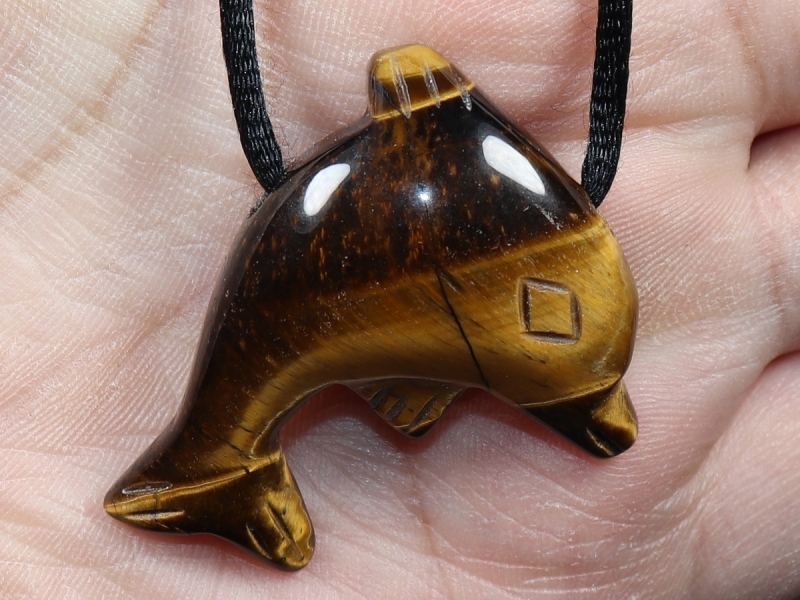 tiger's eye with cord or silver 925