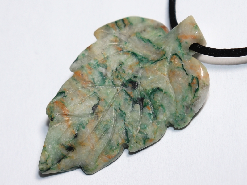 mariposite-dolomite with cord or silver 925