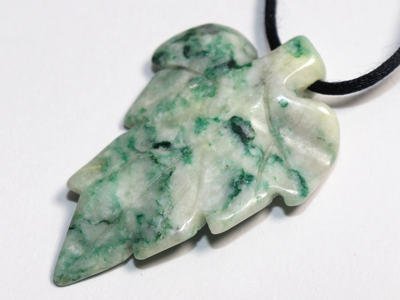 mariposite-dolomite with cord or silver 925