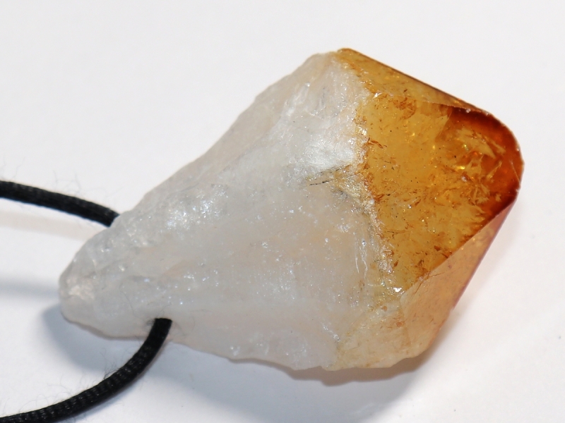 citrine with cord or silver 925