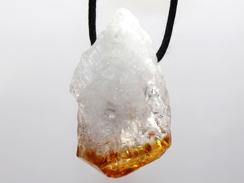 citrine with cord or silver 925