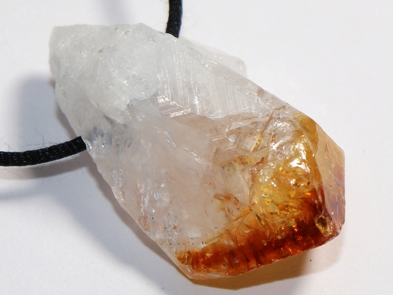 citrine with cord or silver 925