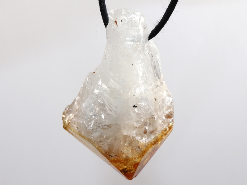 citrine with cord or silver 925