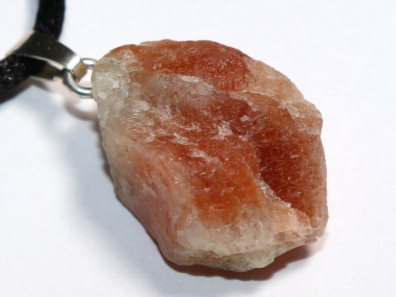 sunstone with cord or silver 925