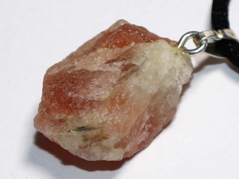 sunstone with cord or silver 925