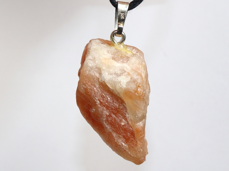 sunstone with cord or silver 925