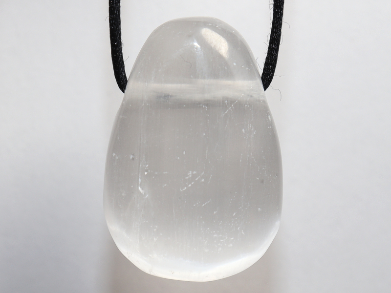 Selenit mit Band oder Silber 925