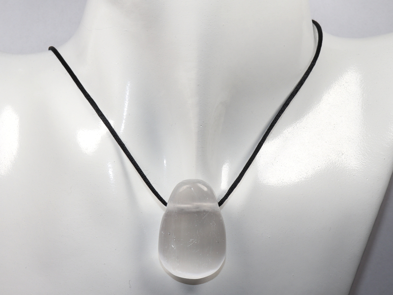 Selenit mit Band oder Silber 925