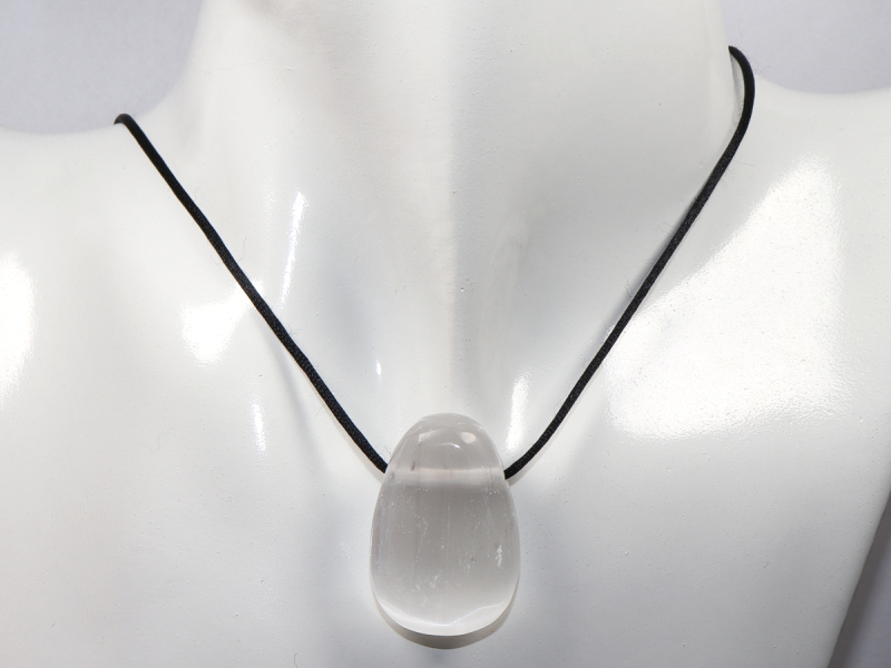 Selenit mit Band oder Silber 925