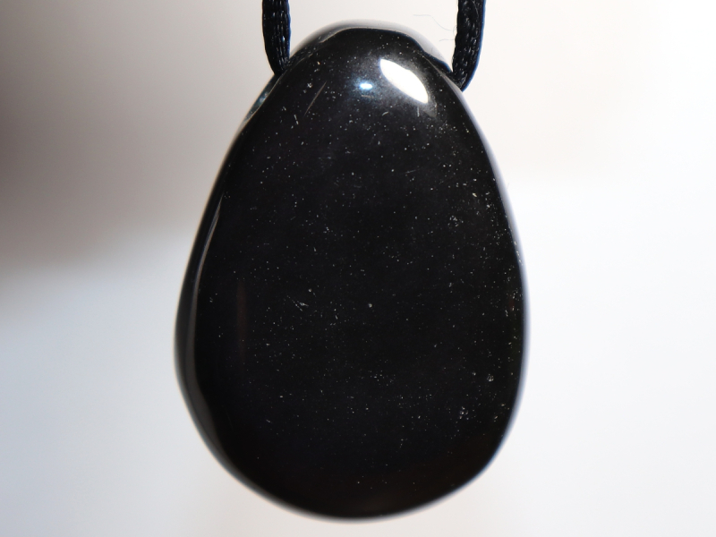 rainbow obsidian with cord or silver 925