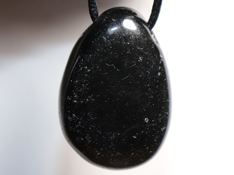 rainbow obsidian with cord or silver 925
