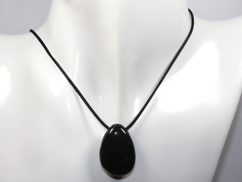 rainbow obsidian with cord or silver 925