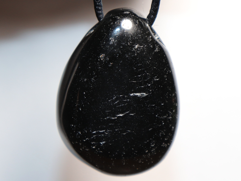 rainbow obsidian with cord or silver 925