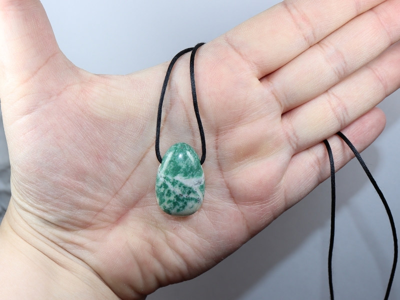 jade with cord or silver 925
