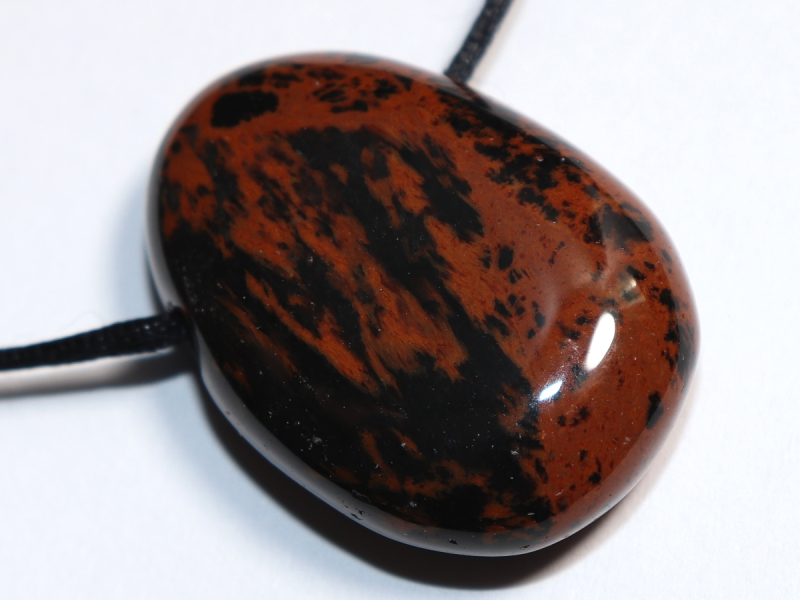 Mahagoniobsidian mit Band oder Silber 925