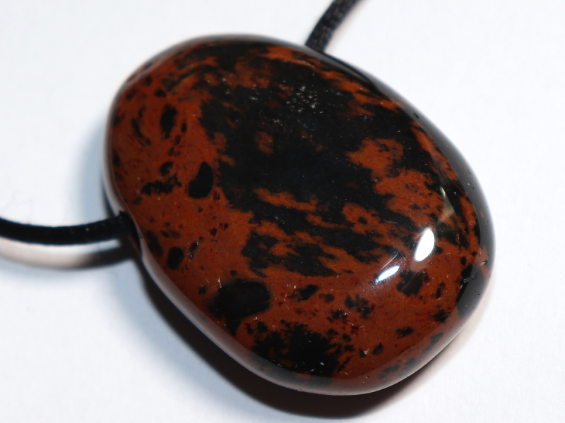 Mahagoniobsidian mit Band oder Silber 925