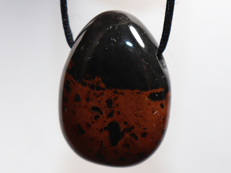 Mahagoniobsidian mit Band oder Silber 925