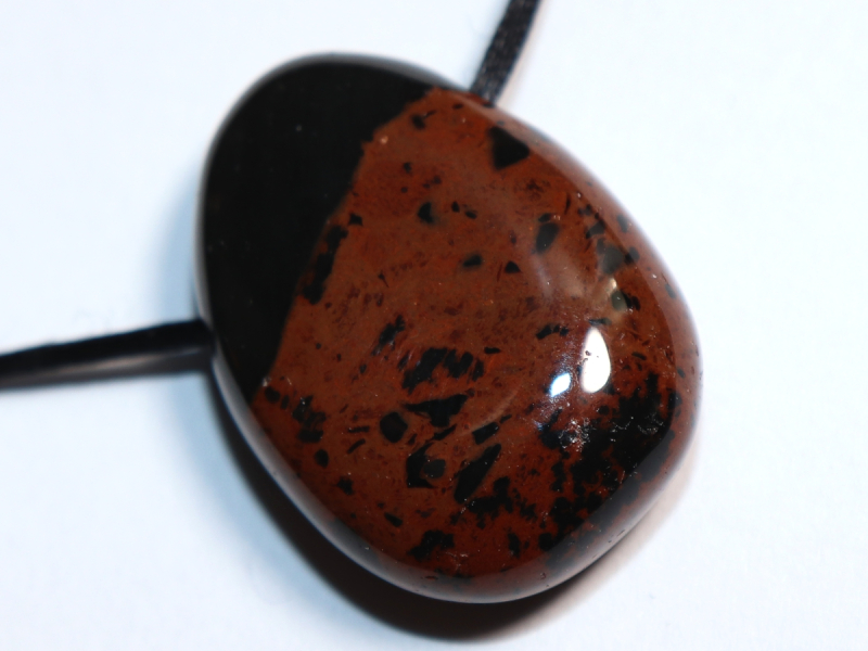 Mahagoniobsidian mit Band oder Silber 925