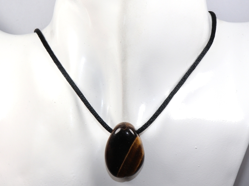 tiger's eye with cord or silver 925