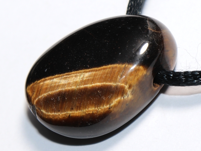 tiger's eye with cord or silver 925