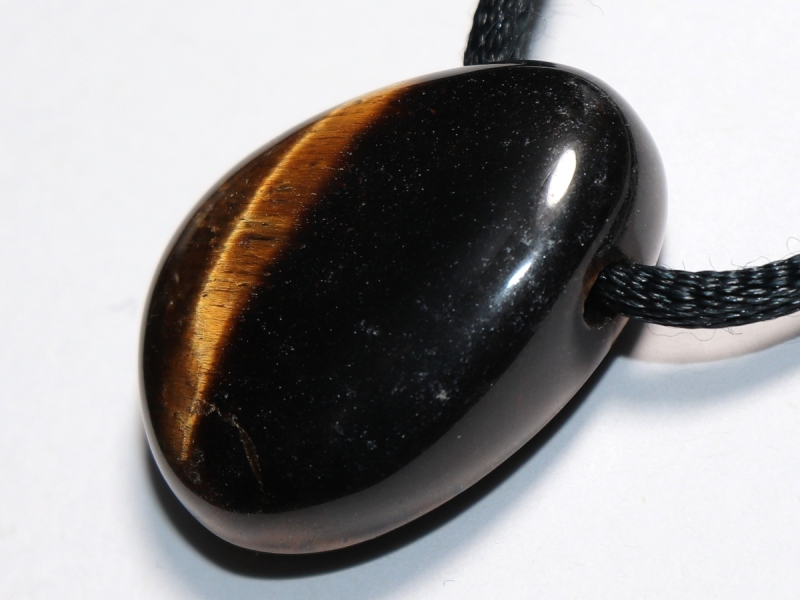tiger's eye with cord or silver 925