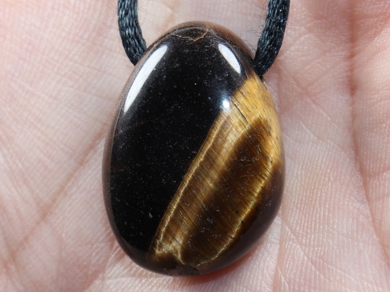 tiger's eye with cord or silver 925