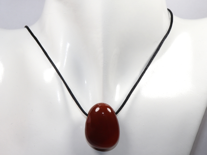 carnelian with cord or silver 925
