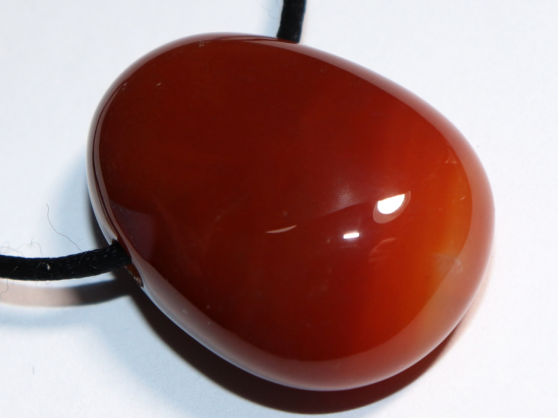 carnelian with cord or silver 925
