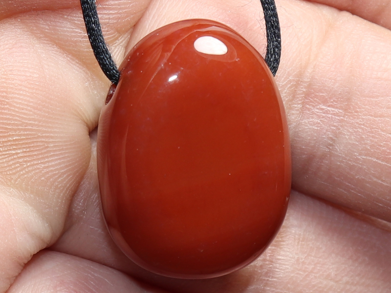 carnelian with cord or silver 925
