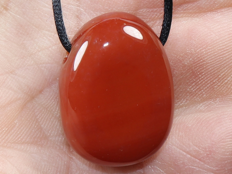 carnelian with cord or silver 925
