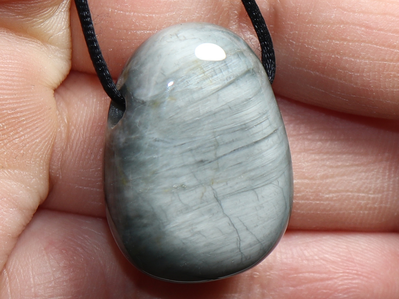 cat's eye quartz with cord or silver 925
