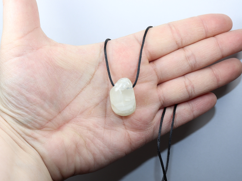 moonstone with cord or silver 925