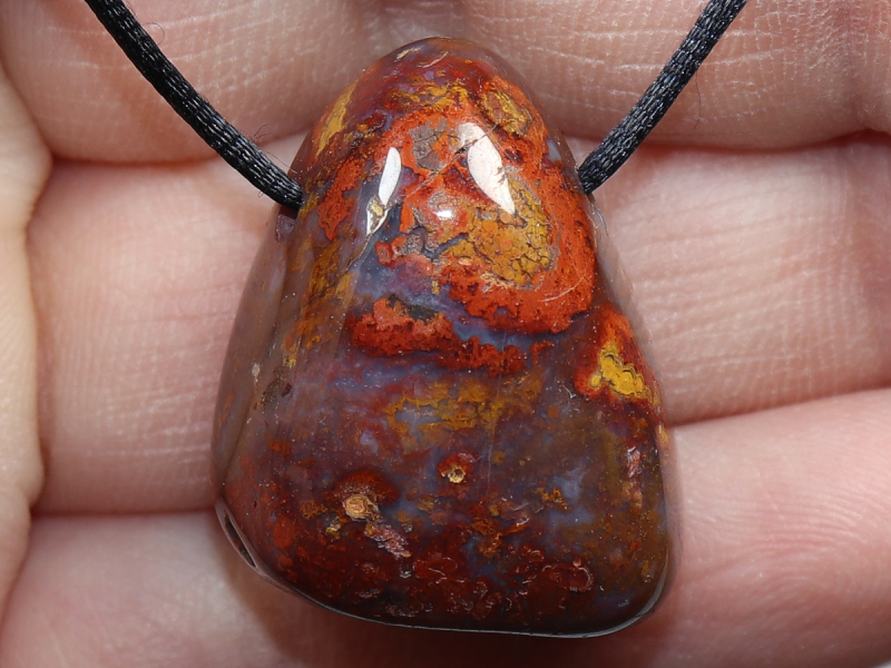 Jaspis-Chalcedon mit Band oder Silber 925