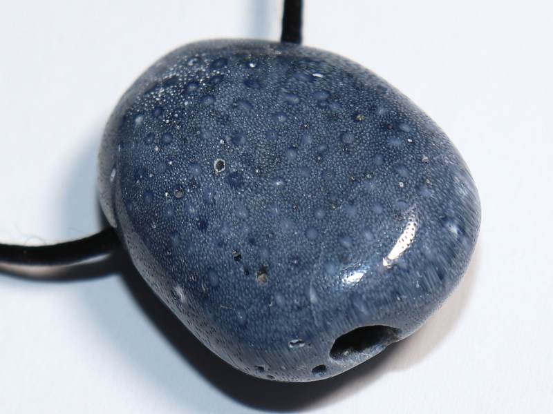 blaue Koralle mit Band oder Silber 925