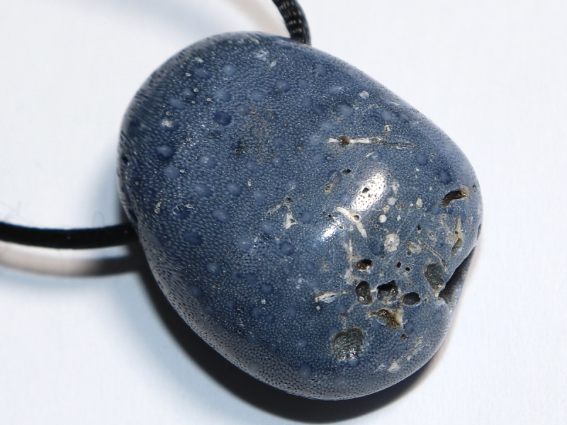 blaue Koralle mit Band oder Silber 925